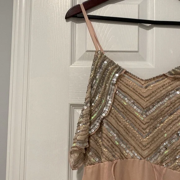 NWT Parker black blush sequin gown/dress Size 6